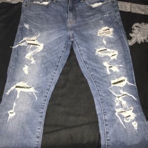 Gap camo distress jeans